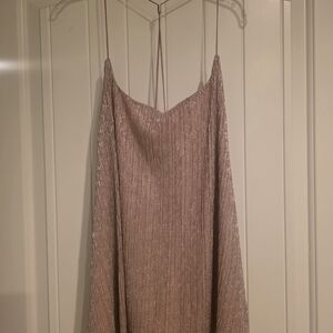 New York & Company Shimmering Blouse - Rose Gold